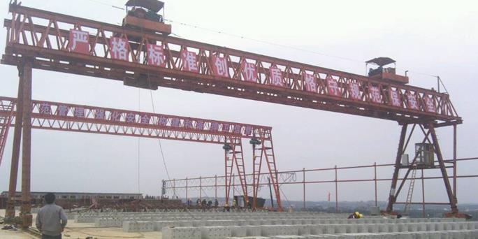 ME雙主梁雙小車(chē)龍門(mén)吊軌道損傷修復(fù)